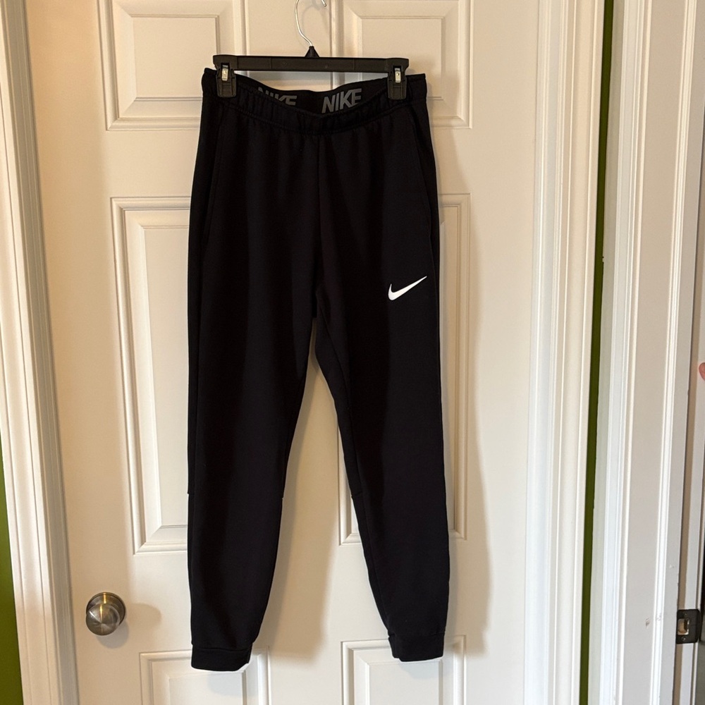 Nike Black Sweatpants with White Logo